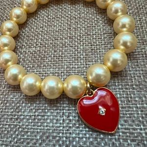 Pearl & Heart Stretch Bracelet